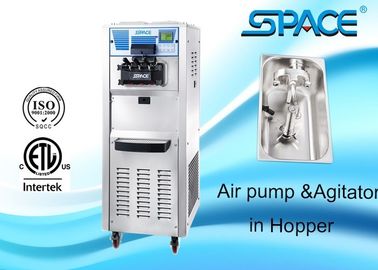 Tầng Thường vụ Thương mại Ice Cream Maker Với Air Pump Agitator Trong Hopper